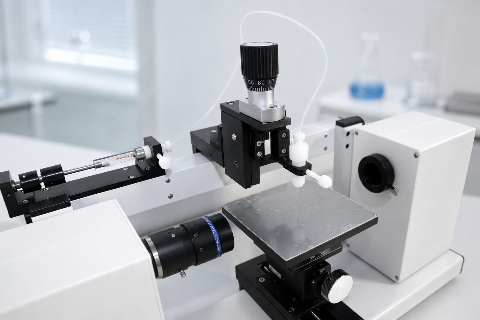 Static contact angle measurement
